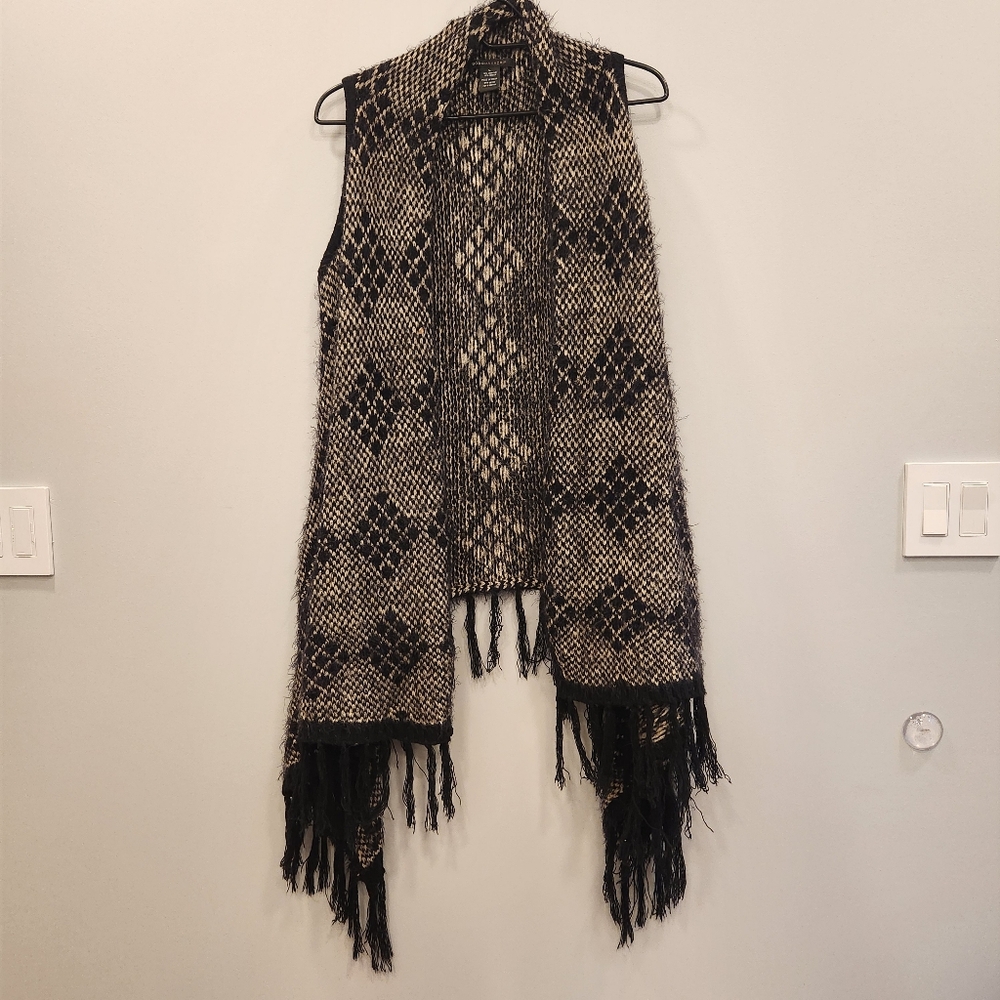 BCBGMaxAzria Fringed Sweater Vest